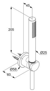 Душевая лейка Kludi Nova Fonte Puristic хром 2085005-15